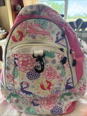 High Sierra Pink Floral & Animal Print Kids Backpack